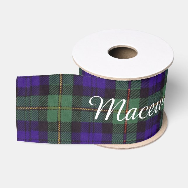 Ruban Gros-grain Tartan d'écossais de plaid de clan de Macewen (Bobine)
