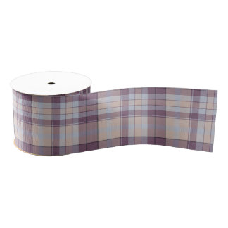 Ruban Gros-grain Tartan pourpre