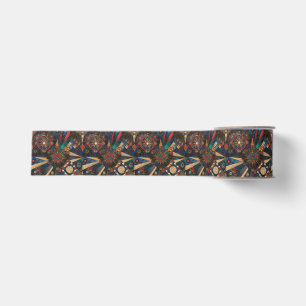 Ruban Gros-grain Teal Tribal "Anciennes Chroniques Indigènes" Grosg