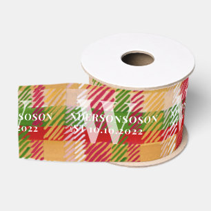 Ruban Gros-grain Thème d'événement PACKAGE Monogramme personnalisé 