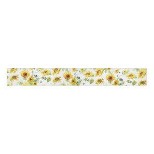 Ruban Gros-grain Tournesol d'aquarelle
