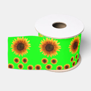 Ruban Gros-grain tournesols en ruban décoratif