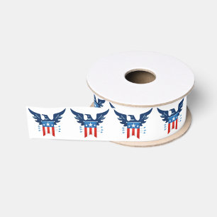 Ruban Gros-grain Toute American Eagle & Drapeau Patriotique Grosgra