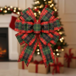 Ruban Gros-grain Traditional Holiday Plaid