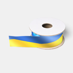 Ruban Gros-grain Ukraine - Soutien - Liberté Paix - drapeau ukrain