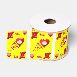 Ruban Gros-grain véntines de ruban décoratif amour