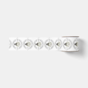 Ruban Gros-grain Vintage Farmhouse white flower