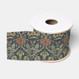 Ruban Gros-grain Vintage William Morris Rose et Lily