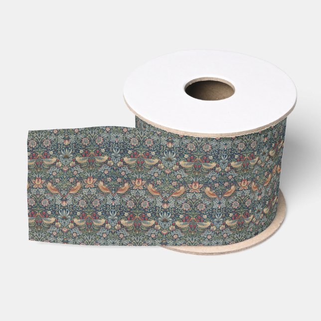 Ruban Gros-grain Vintage William Morris Strawberry Thief (Bobine)