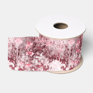 Ruban Gros-grain Wildflower Field Impressionism-Mauve
