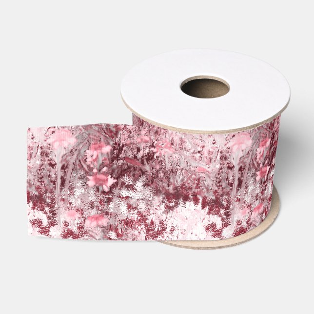 Ruban Gros-grain Wildflower Field Impressionism-Mauve (Bobine)