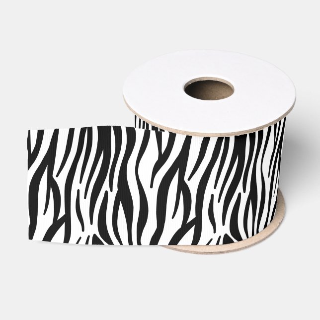 Ruban Gros-grain Zebra Stripe Motif (Bobine)