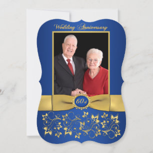 RUBAN IMPRIMÉ Forme Fantaisie Invitation 60e Anniv