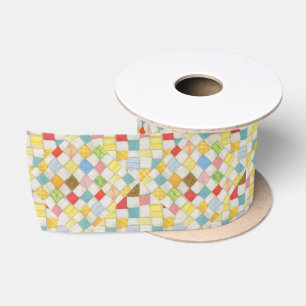 Ruban large en satin CRAZY QUILT II 3"