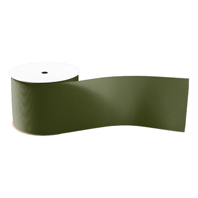 Ruban large vert de gros-grain d'armée (Bobine)
