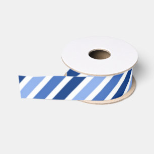 Ruban rayé de gros-grain : Rayures bleues et