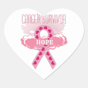 Ruban rose des autocollants de survivant de Cancer