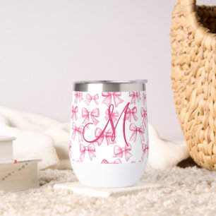 Ruban rose monogramme Coquette esthétique Prépa Te