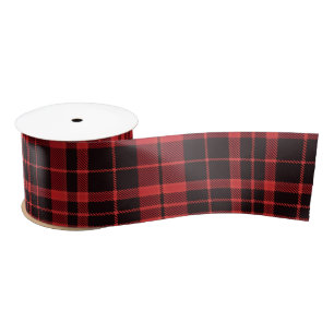 Ruban rouge et noir en satin