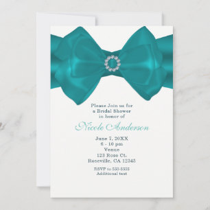 Ruban turquoise d'Aqua et invitations élégantes de