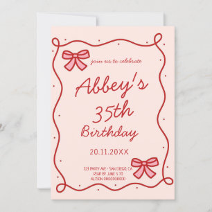 Ruban Whimsical Invitation d'anniversaire
