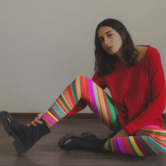 Rubans Arc-en-ciel Leggings - Amusants