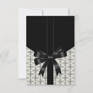 Rubans en dentelle de Damas noir RSVP noir et blan