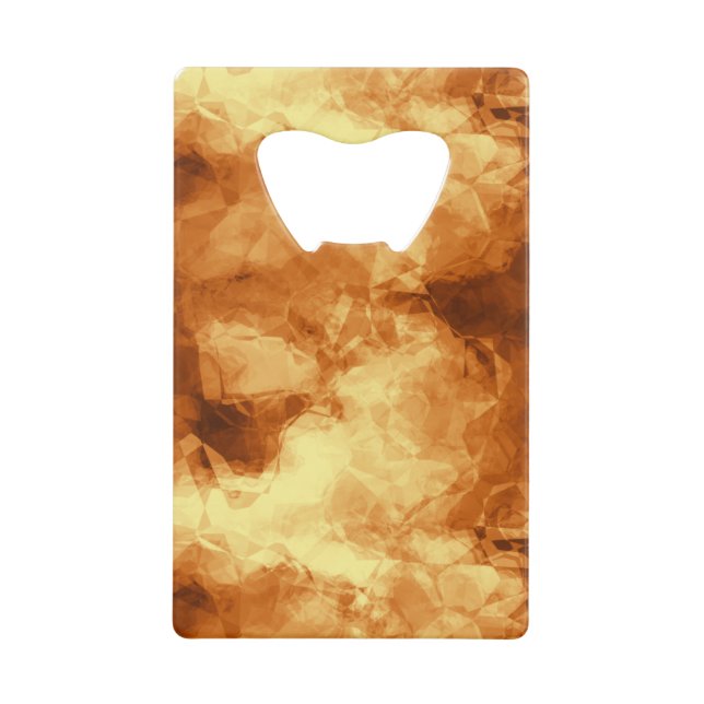 Rubbed Gold Foil Abstrakt Kreditkartenflaschenöffner (Vorderseite)