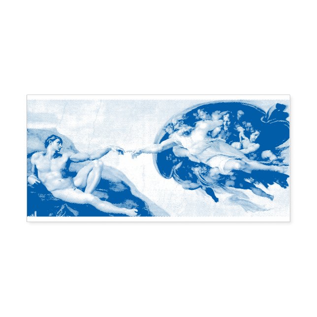 RUBBER BRIEFMARKE : MICHELANGELO : DIE SCHAFFUNG V PERMASTEMPEL (Design)