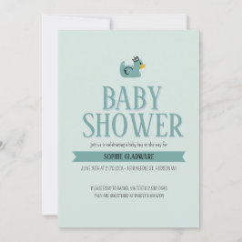 Rubber Duck Baby Boy Baby Showeinladung Einladung