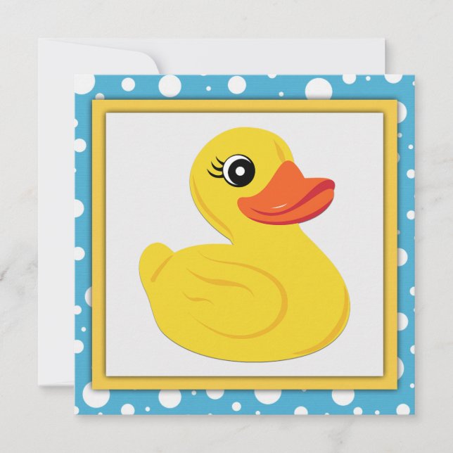 Rubber Duck Baby Duck Einladung (Vorderseite)