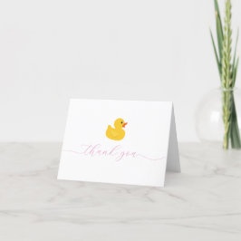 Rubber Duck Baby Girl Danke Karte | Gelbente