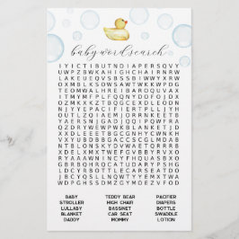 Rubber Duck Baby Shooter Word Search Game