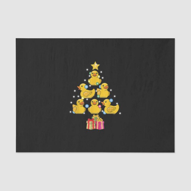 Rubber Duck Christmas Tree Duckie Quack Weihnachte Seidenpapier (Vorderseite)