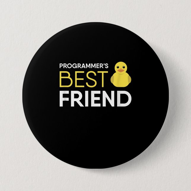 Rubber Duck Debugging Programmers Best Friend Button (Vorderseite)