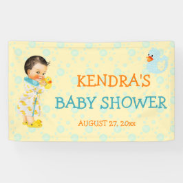 Rubber Duck Ducky Bubbles Gender Neutral Yellow Banner