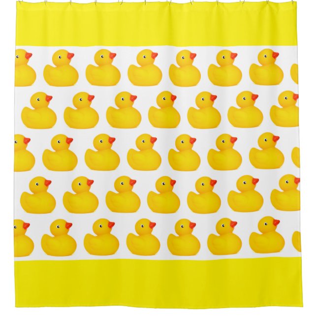 Rubber Duck Ducky Ducks Luxus Duschvorhang (Vorderseite)