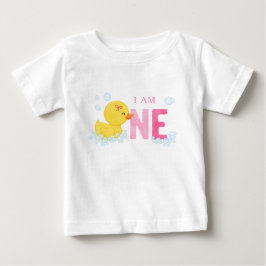 Rubber Duck First Birthday Baby T - Shirt