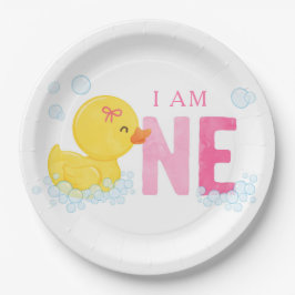 Rubber Duck First Birthday Pappteller
