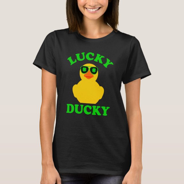 Rubber Duck Four Leaf C Sonnenbrille St Patrick's  T-Shirt (Vorderseite)