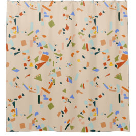 Rubber Duck Modern Terrazzo Duschvorhang