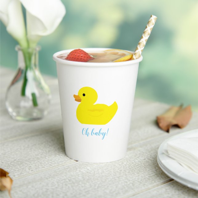 Rubber Duck Party Baby Shower BABY Pappbecher (In Situ)