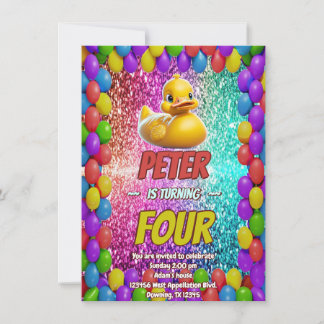 Rubber Duck Sondercharakter Geburtstag einladen Einladung