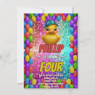 Rubber Duck Sondercharakter Geburtstag einladen Einladung