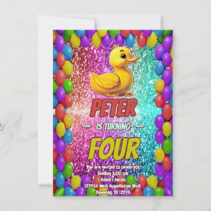 Rubber Duck Sondercharakter Geburtstag einladen Einladung