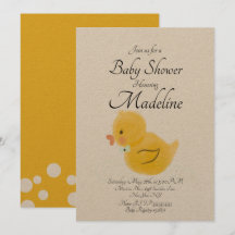 Rubber Duck Wasserfarbene Babydusche Rustikal