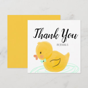 Rubber Duck Watercolor Babydusche Danke