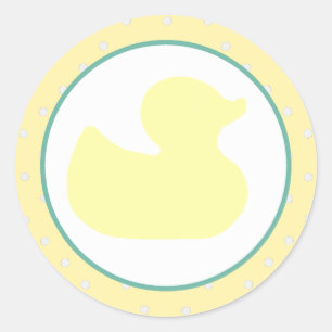 Rubber Duckie Baby Dusche Runder Aufkleber