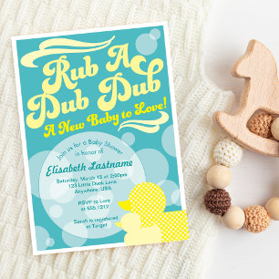 Rubber Duckie Baby Shower Einladung