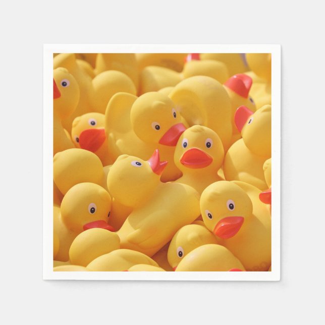 Rubber Duckie Ducky Baby Ein Jahr alt Party Serviette (Vorderseite)